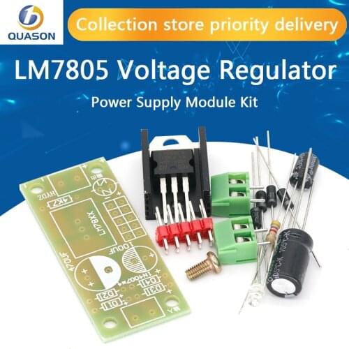 DIY KIT LM7805 L7805 DC/AC Three Terminal Voltage Regulator Power Supply Module 5V 6V 9V 12V Output Max 1.2A