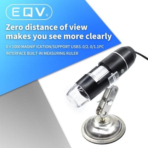 1600X 1000X USB Microscope Handheld Portable Digital Microscope USB Interface Electron Microscopes with 8 LEDs with Bracket
