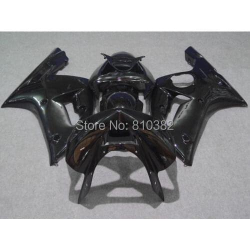 Custom Motorcycle Fairing kit for KAWASAKI Ninja ZX6R 03 04 ZX6R 636 2003 2004 Complete gloss black Fairings set+ gifts SQ08