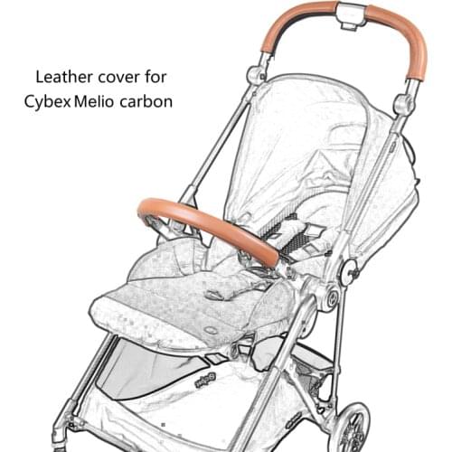 New PU Leather Handle Cover Suitable for Cybex Melio Carbon Stroller Pram Bumber Sleeve Case Armrest Cover Strollers Accessories