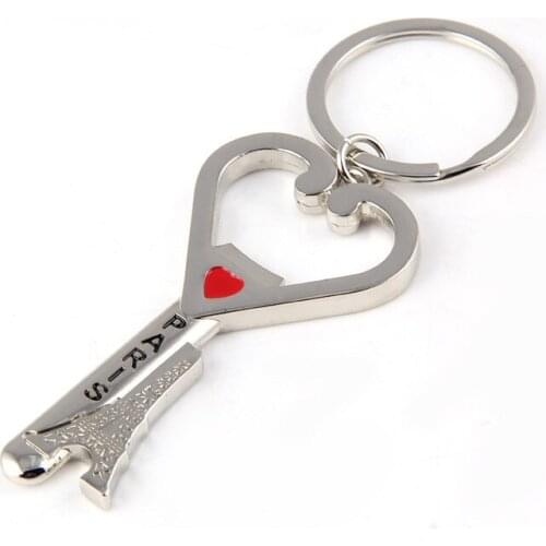 New Arrive 200pcs Novelty Can Bottle Opener Portable Tower Heart Pattern Will Not Fade Opener With Key Ring Accessories Wedding