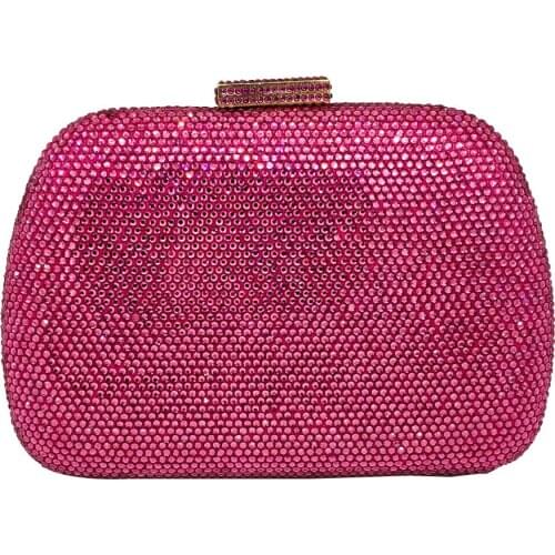 19x13CM Dinner Bag Solid Color Diamond Bag Bridal Bag Diamond Clutch Bag a6675