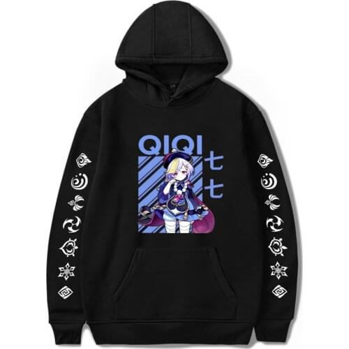 Autumn Genshin Impact Unisex Hoodies Men Women Hip Hop Game Streetwear Casual Boys Girls Sweatshirts Black Pullovers