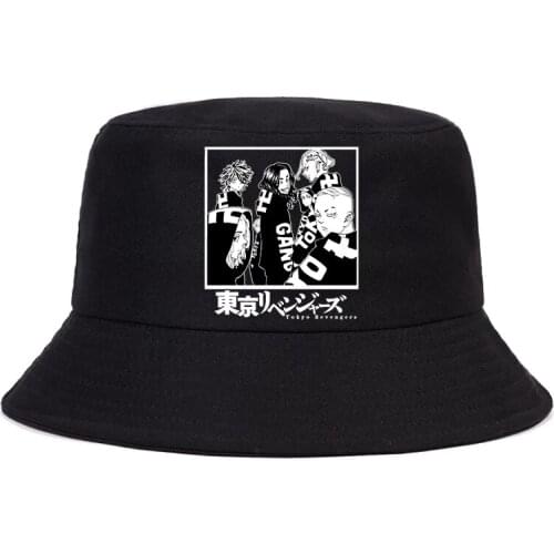 Japanese Anime Tokyo Revengers Summer Hat Women Men Panama Bucket hat The Design Flat Visor Kawaii Harajuku Fisherman Hat