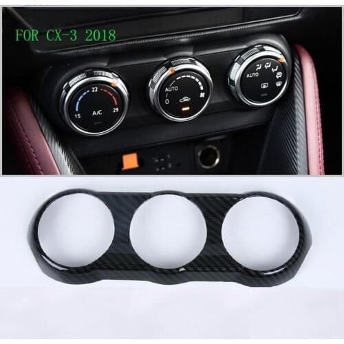 FIT For Mazda CX-3 CX3 2018 ABS Front Center Console Water Cup Holder Cover Surround Frame Trim Cover Car Accesso
