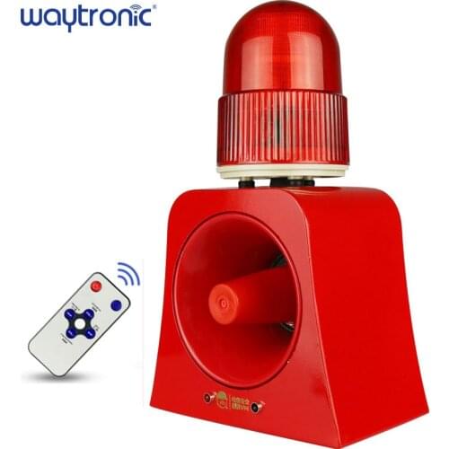 Warning Signal Beacon Light Horn Siren 120db Outdoor Audible and Visual Alarm Annunciator for Safety Prompt 12V 24V 220V