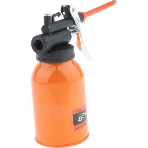 250ml Steel High Pressure Hand Pump Oiler Oil Pot Spray Can, Suitable for all kinds of lubricating oil, grease