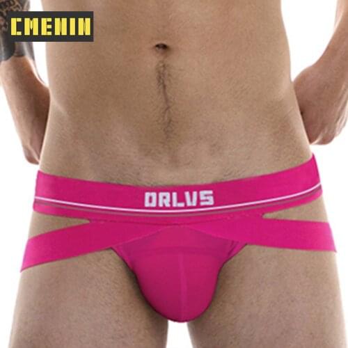 Hot Sale Sexy Gay Underwear Men Thong Men Jockstrap Cotton Breathable Lingeries G String men Penis Pouch Gay Underwear New OR405