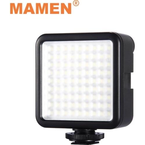 MAMEN Mini LED Fill Light With 81 Bright LED Beads 6000K Lamp Cold Boot For Camera/Video/Live/Product Photography Fill Light