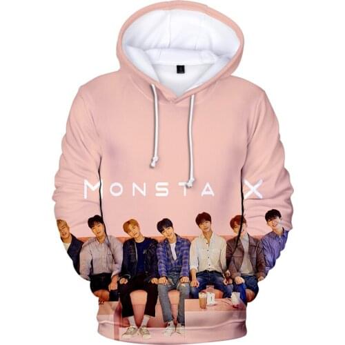 Hoodies Sweatshirts Men/women Young People Long Sleeve Hoodie Casual Sweatshirt Warm Nice Pullovers Fashion Design Monsta X 3D