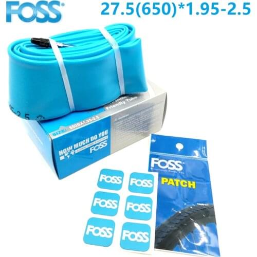 FOSS Bicycle Tube & Patch MTB Mountain Bike 27.5 F/V Presta Valve 27.5(650B)*1.95-2.5 TPE Rubber Prevent Pierced Inner Tube