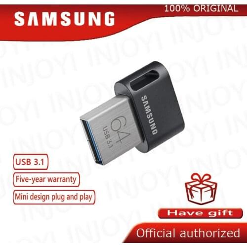 SAMSUNG USB3.1 FIT Plus USB Flash Drive 32G 64G 128G 256G Pen Drive Metal Memory Stick Storage Device U Disk Mini Flashdrive