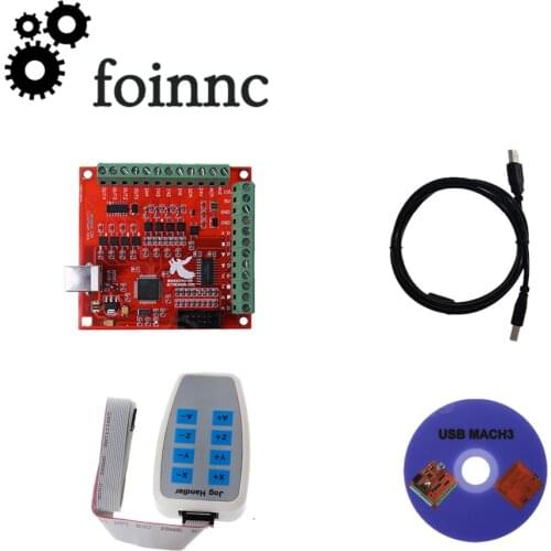 CNC USB MACH3 100Khz Breakout Board 4 Axis Interface Driver Motion Card with Jog Handler