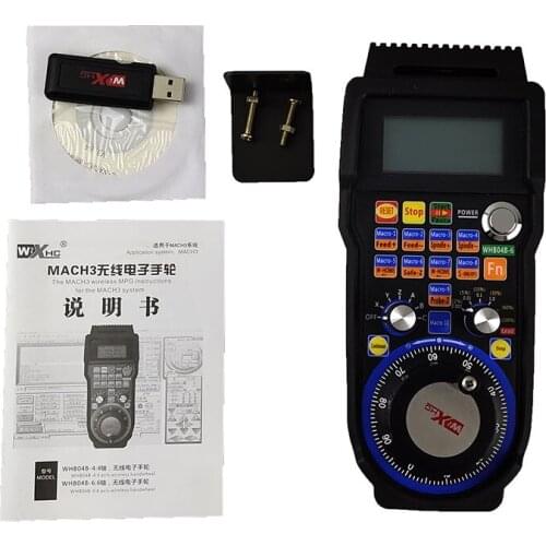 XHC CNC handwheel wireless Mach3 MPG pendant handwheel for milling machine 4 6 axis MPG WHB04B-4 WHB04B-6
