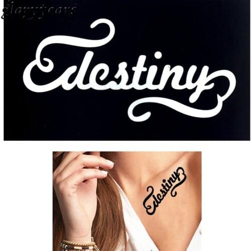 1 Piece Henna Stencil Tattoo Airbrush Painting Template for Women Men Body Leg Hand Face Drawing English Words Tattoo Design G43