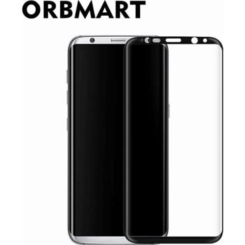 ORBMART 2 Pcs 3D Full Cover Curved Surface Glass Tempered Screen Protector Film For Samsung Galaxy S8 S8+ Plus S 8 Edge