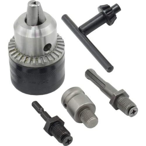 3-16mm Drill Chuck Converter 1/2Inch- 20UNF Thread Quick Change Adapter SDS-Plus 1/4Inch Hex Shank 1/2Inch Socket