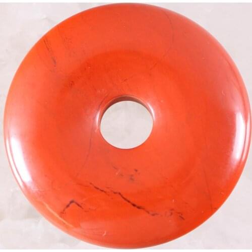 30MM CAB Cabochon Beads Natural Stone Real Red Jaspers For Jewelry Making Women Men Ring Gem Donut Bead 1Pcs K834