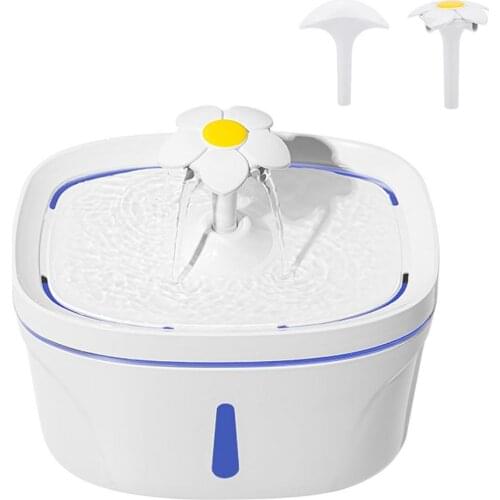 Automatic Cat Drinking Water Fountain Pet Water Dispenser With Filter Cotton Water Feeder USB Dog Drinker Bowl With LED Light