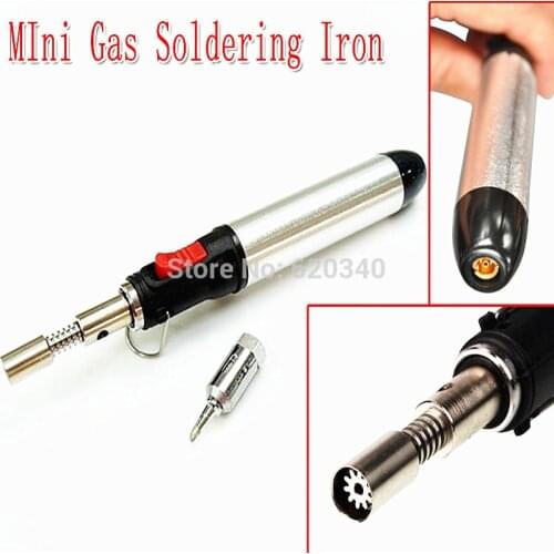 Free shipping Gas Soldering Iron - HT-1937 Gas Soldering Iron Torch Tool Tip use Butane Gas Pen Soldering Iron