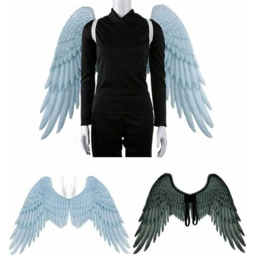 Kids Adult Angel Wings Fancy Dress Fairy Feather Outfits Large Party Hen Halloween Birthday DIY Cosplay Costumes