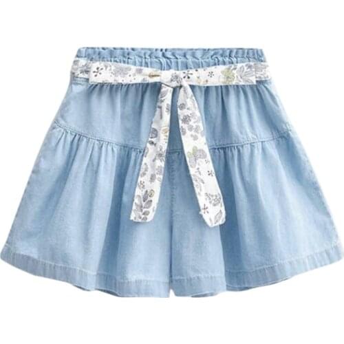 Girls Denim Shorts Cotton Cute Clothes 2020 New Fashion Children Summer Jean Shorts Blue Age For 4-12Y GL112