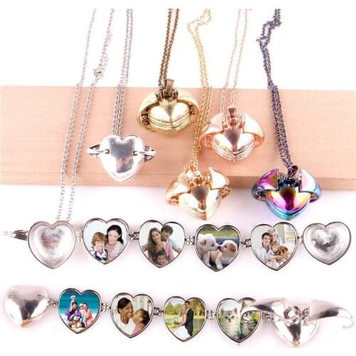 Smooth Magic Photo Floating Memory Pendant Enlarge Photo Angel Wings Necklace Silver Flash Box Fashion Album Box Necklace