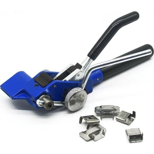 Stainless Steel Cable Tie Fasten Tool with Adjustab Tension Metal Zip Tie Cutter Handle Steel Ties Cutting Fastening Tool New