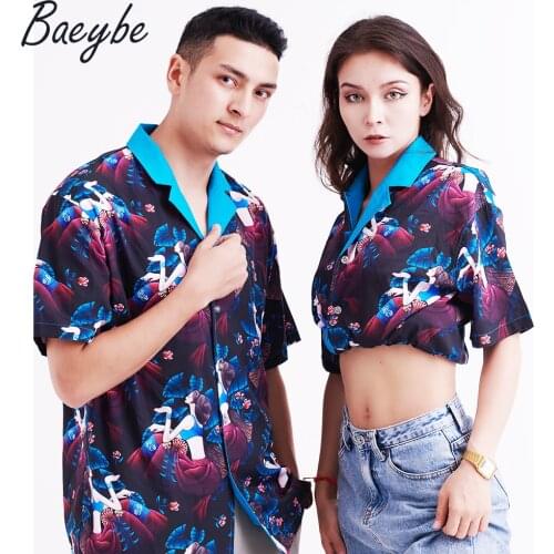 Summer Beautiful figure blouses tops anime cartoon hawaiian Office shirts for women crop dropshipping wholesale free shipping