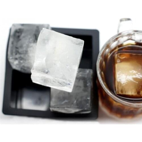 Small 4 cubes square Four lattice Silicone Ice Ball Maker Mold Silica gel ice lattice