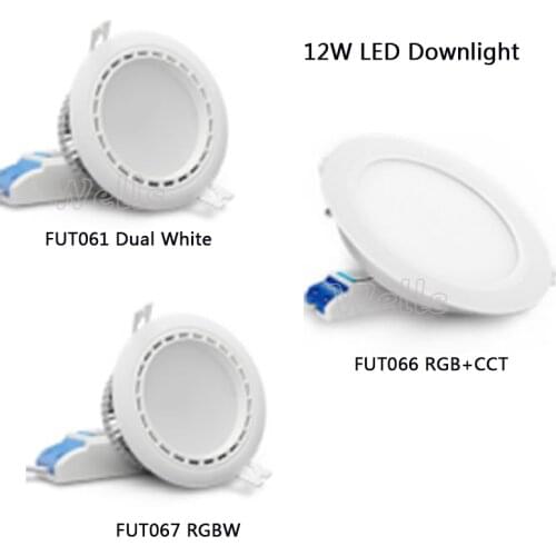 Miboxer 2.4G 12W RGB+CCT LED Downlight AC86-265V FUT066 Led panel light Round dimmable&remote