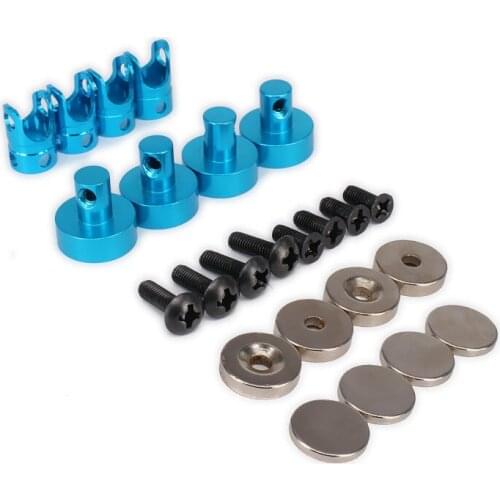 1Set 21mm long magnetic stealth invisible body shell mount posts Alloy aluminum for 1/10 RC Hobby Model RC Drift Car HSP Redcat