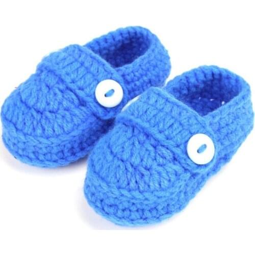The New Hand-knit Wool Newborn Baby Soft Bottom Toddler Shoes(1-18 months)