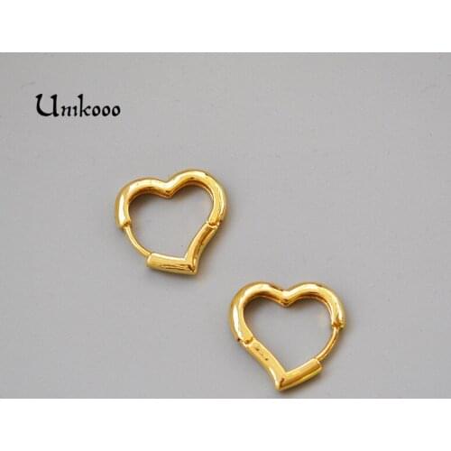 New Hollow Geometry Earring Heart Sweet Gold Love Earrings Women Gifts Jewelry Cute Gold Korean Earring