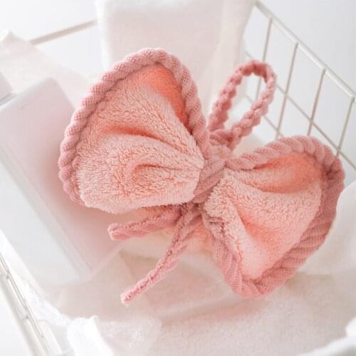 New Microfiber Child Handkerchief towel Coral Velvet Pink Highquality Kitchen Towels Hanging Soft Hand Towel Pink Cleaning Cloth