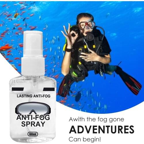 60ML Anti-Fog Spray Portable Lens Anti-fogging Agent for VR Lens Glasses Swimming Goggles Ski Goggles