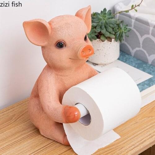 Resin Animal Tissue Holder Tissue Box Paper Holders Vertical Paper Roll Holder Paper Towel Holders Desktop Ornaments Decorations