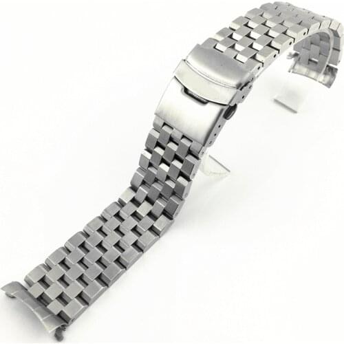 Stainless Steel Watch Band Compatible for Seiko SRP773 SRP775 SRP777 SRPA21 with Double Click Butterfly Buckle 22mm WB103