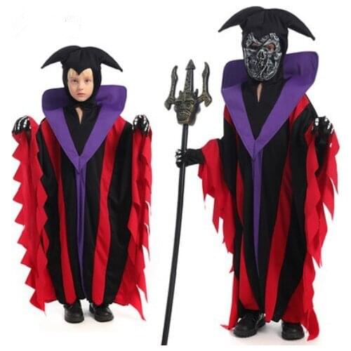 Devil horns cotumes for children halloween cosplay clothes carnival clothing party dress up