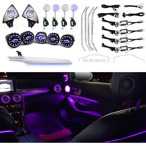 C GLC class x253 w205 Ambient Light for Mercedez benz 3/12/64 Colors DIY Upgrade Car Interior Accessories Atmosphere Lighting