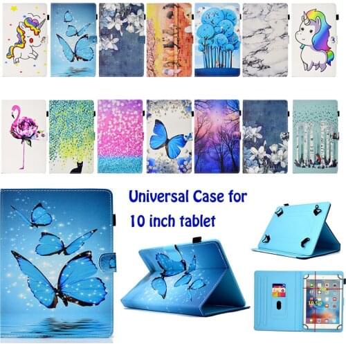 Universal Case for 10 Inch 10" Tablet case Folio Cover Protective Stand for Touchscreen ASUS Acer Lenovo Visual Land NuVision