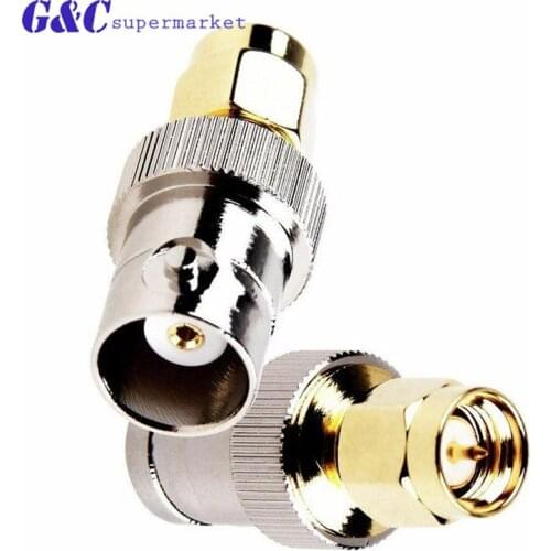 1pcs SMA Male To BNC Female RF Connector RF Coax Coaxial SMA Male Plug to BNC Female M/F Radio Antenna Connector diy electronics