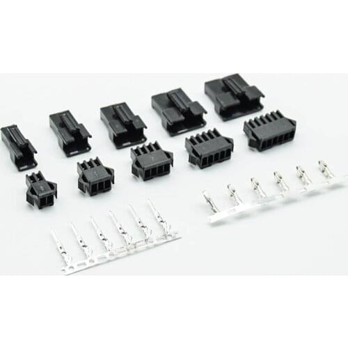 10sets/lot connectors SM2/3/4/5/6Pins Pitch 2.54MM Female and Male Housing + terminals SM-2P SM-2R JST SM2.54mm
