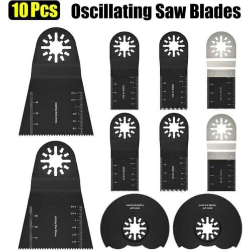 10pcs Oscillating Multitool Saw Disc Set Kit For Fein Multimaster Renovator Cutting Wood Power Tools