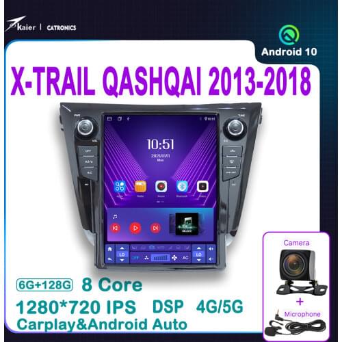 12.1 INCH OCTA CORE Tesla Style Android 10 Car Multimedia System for NISSAN X-TRAIL/QASHQAI DSP Navigation Media dvd player4G/5G