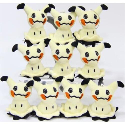 20Piece/Lot 10CM Anime Sun & Moon Mimikyu Pikachu Keychian Plush Toys,Small Pendant Pikachu Mimikyu Children Gift