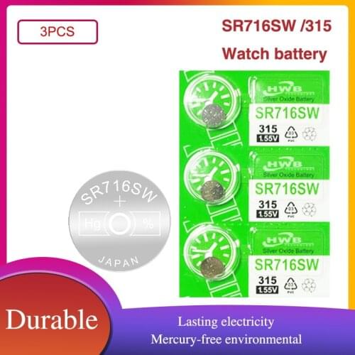 3pc Maxell 100% Original 315 SR716 SR716SW D315 Cell Button Batteries Silver Oxide men ladies children watches retail card
