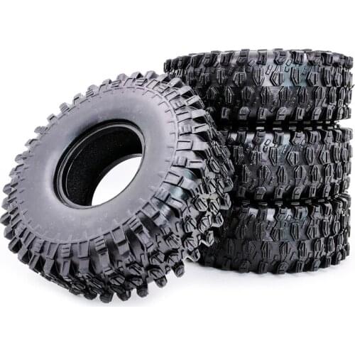 4PCS 1.9'' rubber 120mm Tires for 1/10 RC Rock Crawler Axial SCX10 90046 D90 D110