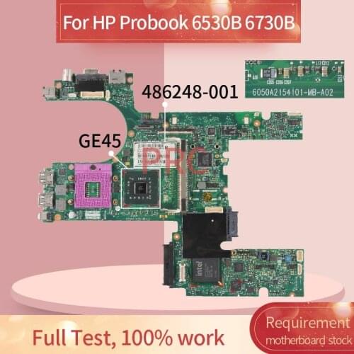 486248-001 486248-501 For HP Probook 6530B 6730B Laptop motherboard 6050A2219901-MB-A03 GE45 DDR2 Notebook Mainboard