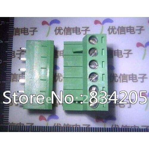 Free shipping Fast Delivery- high quality KF2EDGK 5.08mm 6P connectors set : socket + plug staight needle binding post